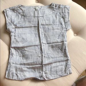 Silk boat neck shirt